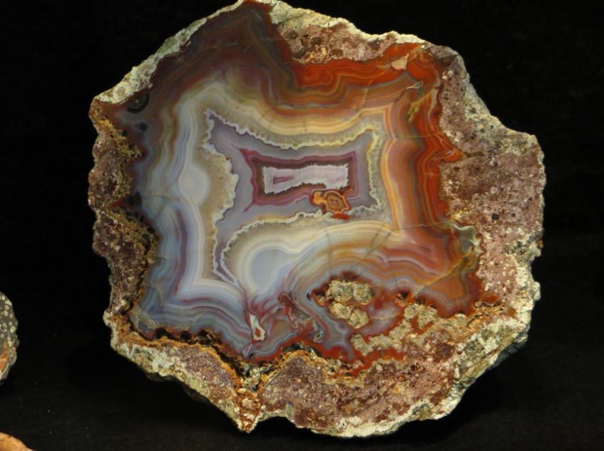 Earth science - rock with beautiful crystals inside